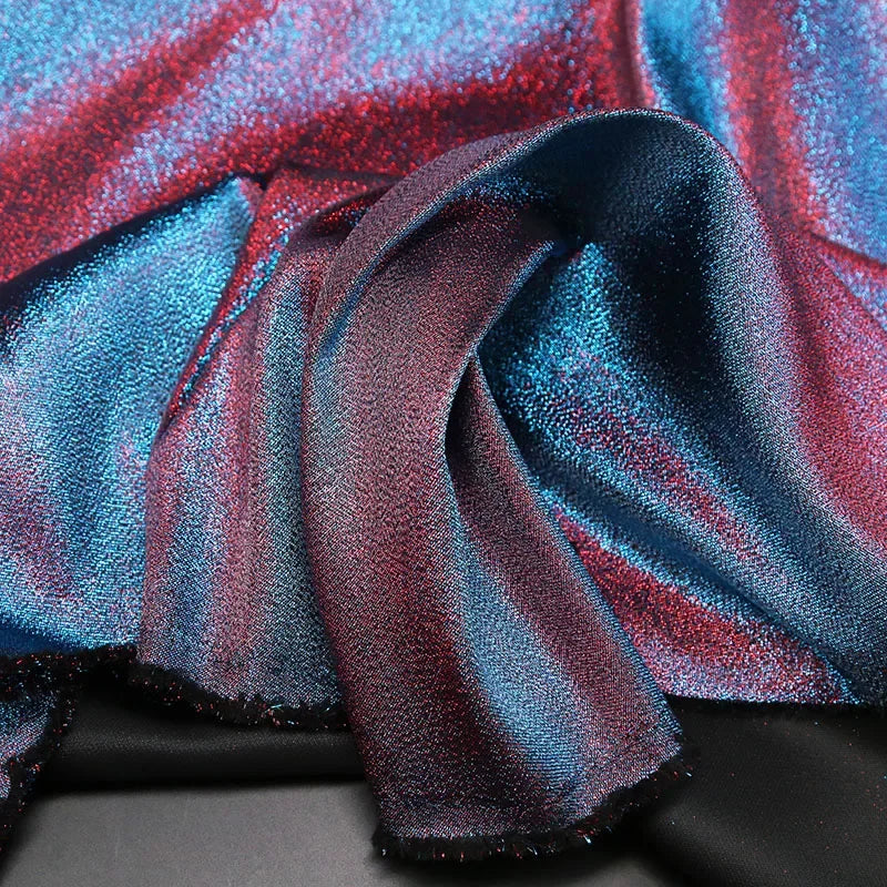 Mermaid Gradient Phantom Fabric Glitter By The Meter for Upholstery Skirts DIY Sewing Fashion Designer Cloth Breathable Textured
