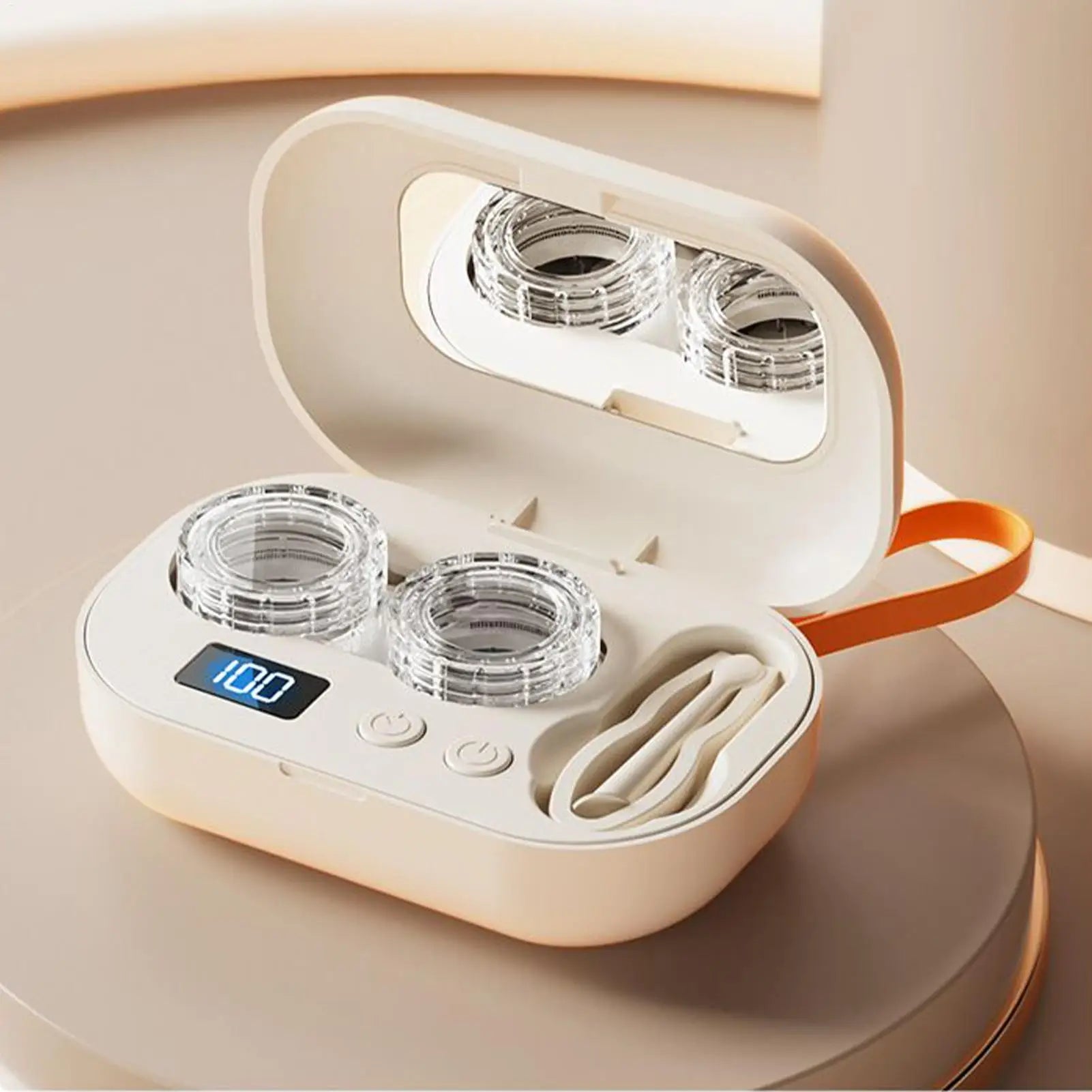 Travel Contact Lens Case Kit, Ultrasonic Portable Electric Home Supplies Cute Contact Lens Case for Outdoor Fitness Travel Home