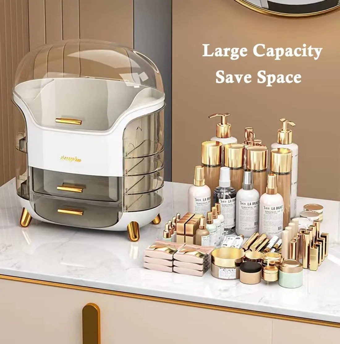 Cosmetics Storage Box Makeup Display Shelf Desktop Dressing Table Jewelry Organizer Box Bathroom Lipstick Skin Care Product Rack
