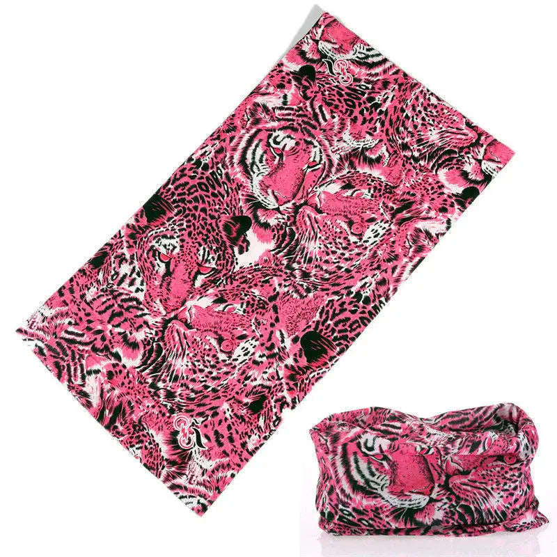 Beautiful Leopard Print Headdress Deporte Sport Face Mask For Women Cycling Bandanas Tube Headband Female Balaclava Head Scarf