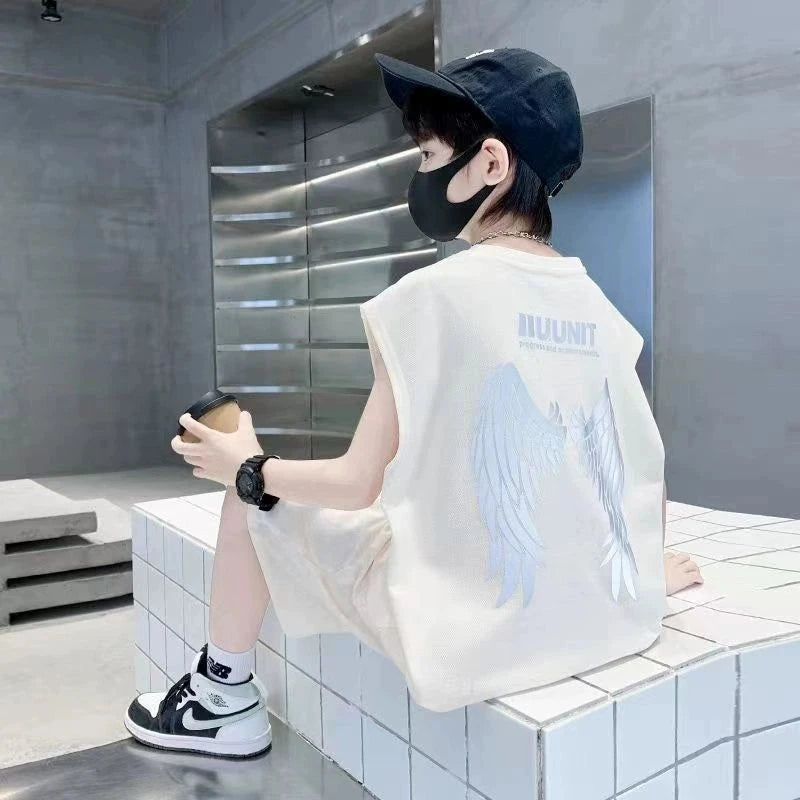 5 6 8 10 12 14 Years Teenagers Summer Boys Clothing Sets New Fashion Top And Shorts Boys Tracksuit Birthday Gifts Kids Clothes