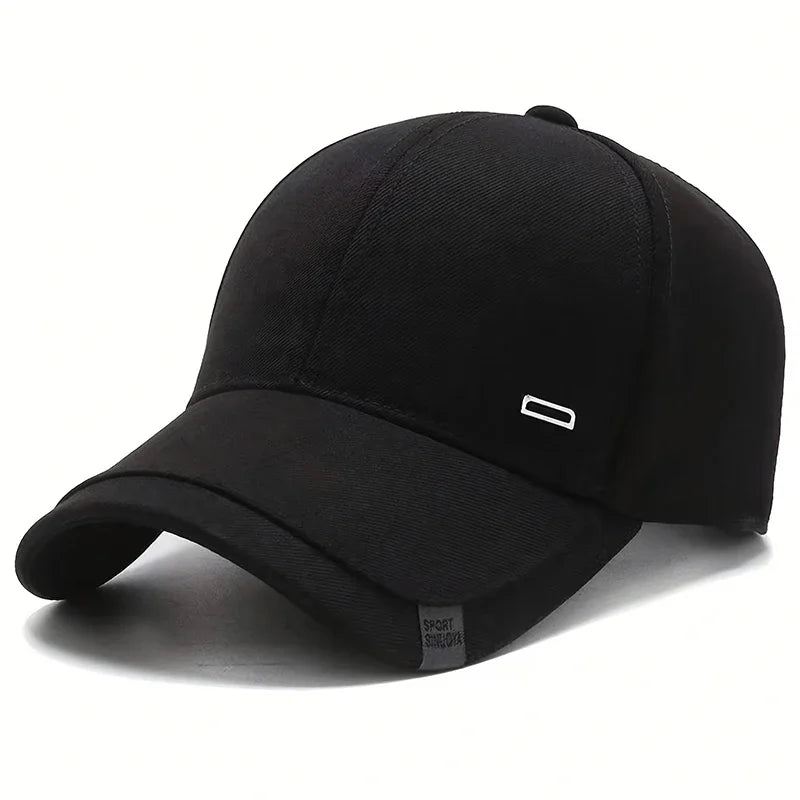 Unisex Square Silver Buckle Label Baseball Caps Spring and Autumn Outdoor Adjustable Casual Hats Hip Hop Cap Sunscreen Hat