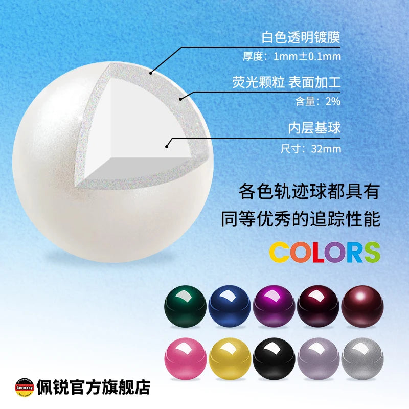 German Perixx303 Trackball 34mm SANWA 44/55mm Glossy High-precision 570ergo Drawing MouseBall Split Keyboard Trackball Accessory