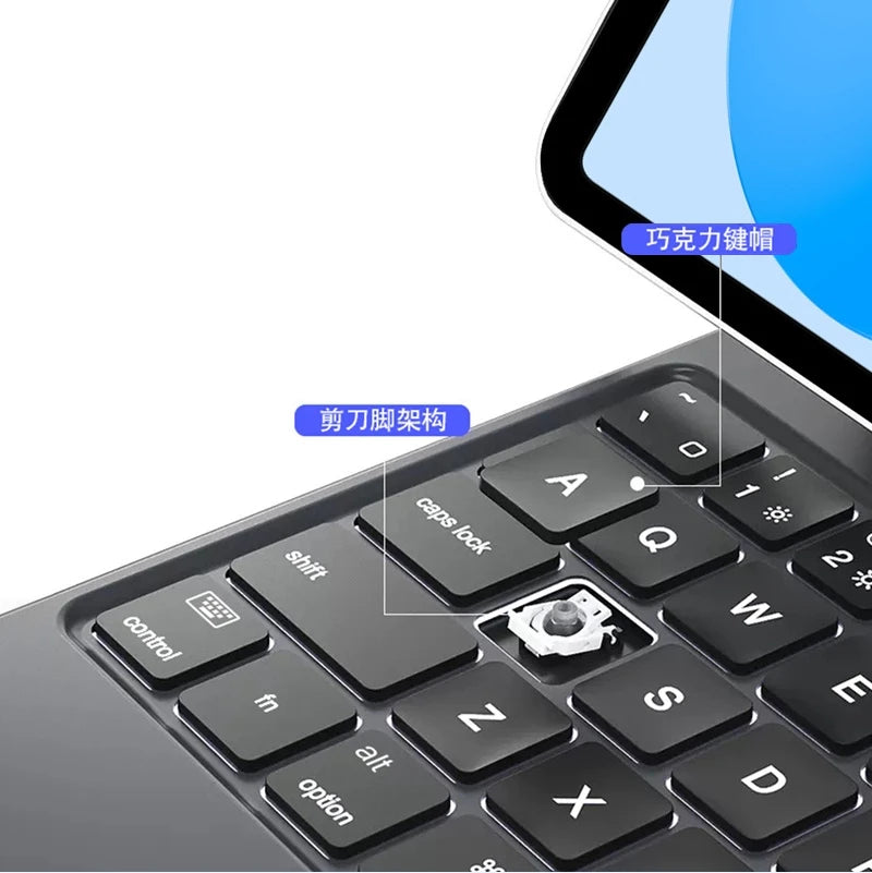 iPad Keyboard Magic Keyboard for iPad 10 iPad Pro 11 Air 11 5 6 7 Spanish Russian Korean Portuguese Hebrew Deutsch Japanese TY1
