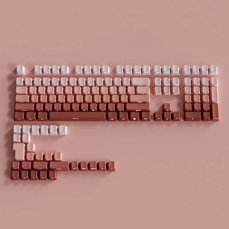 Gradient Keycaps 134 Keys OEM Profile PBT Double Shot Keycap For MX Switch Gaming Mechanical Keyboard Side Printed RGB Key Caps