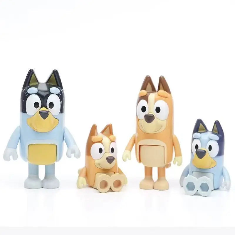 8pce Bluey A model handmade puppy bingo joint movable ornament for children's home play toy KPOP gift