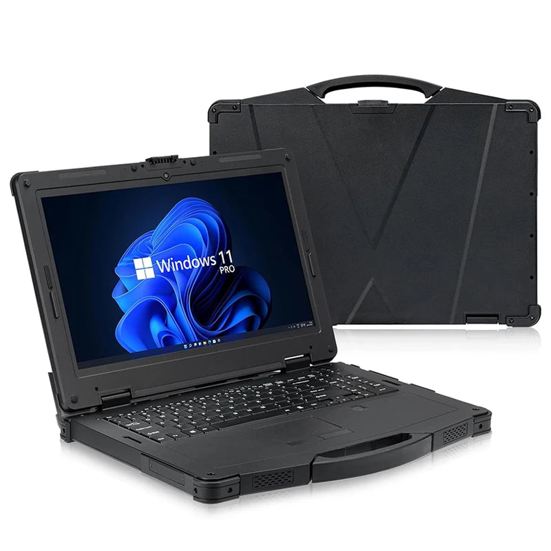 15.6" Rugged Laptop Windows 11 Pro Intel i5-1135G7 Heavy Duty Laptop Wi-Fi 6 4G LTE Rugged Computer 6300+1750mAh Dual Battery
