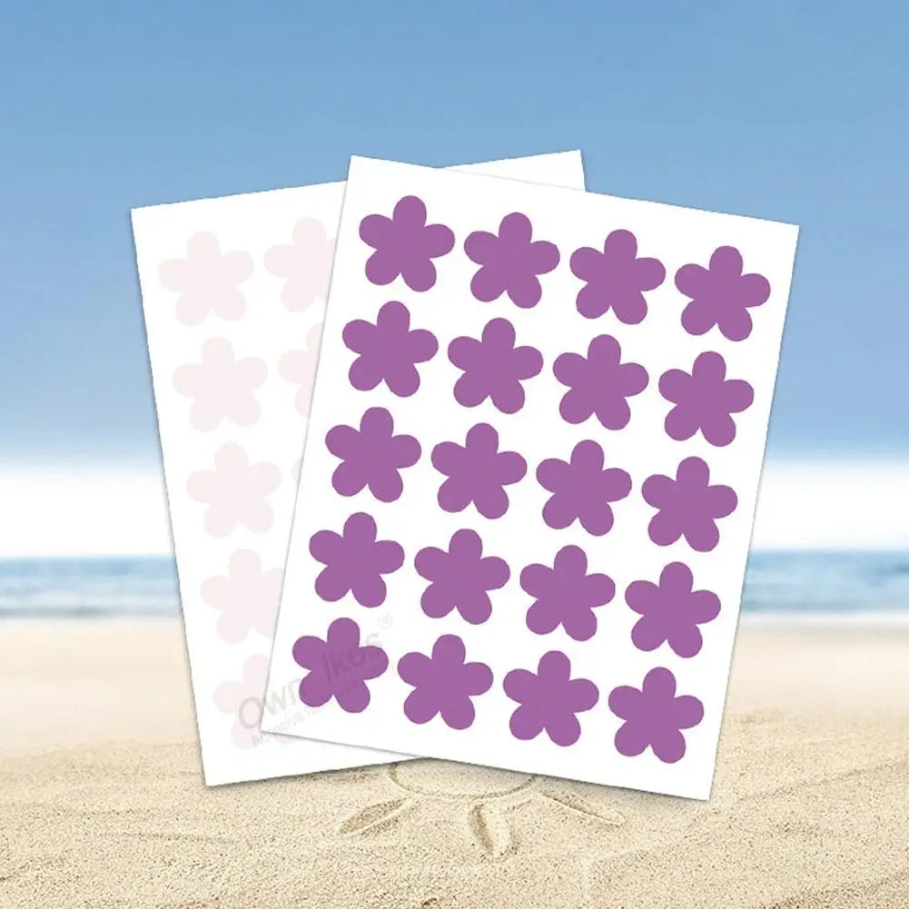 20pcs UV Detecting Patches UV Test Stickers For Sunscreen Sunny Detection Patch Sun Protection Reminder Safe