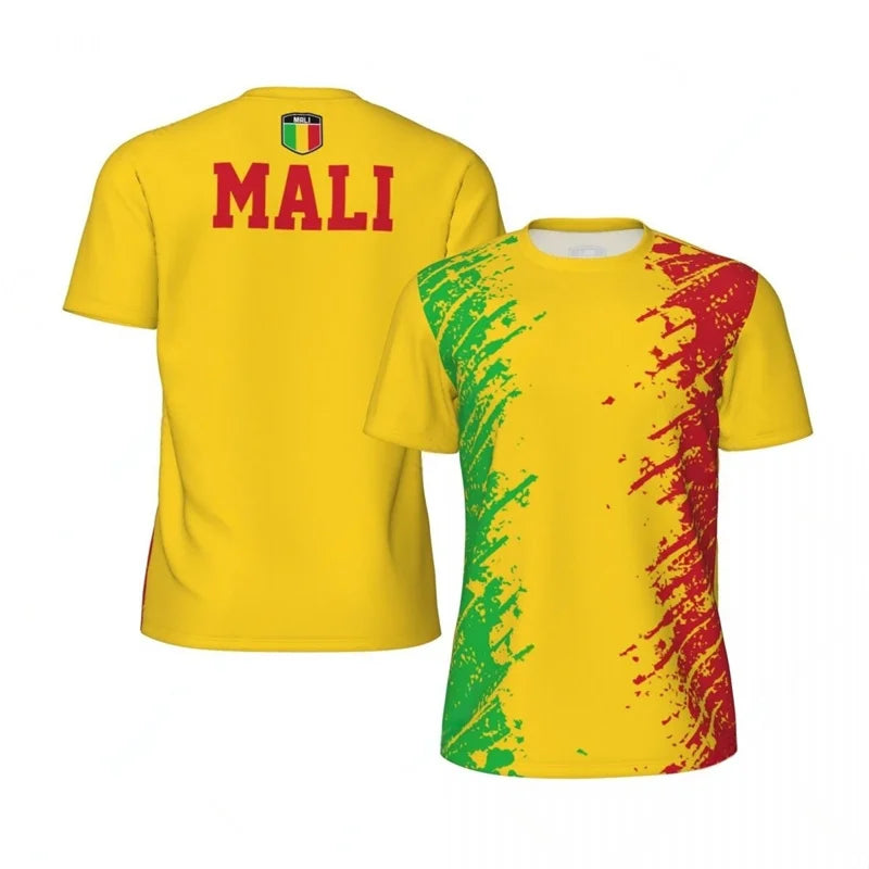 African Mali Graphic T-shirt Men Casual Streetwear Oversized Short Sleeve Summer 3D Printed Sports Fitness Football T Shirts