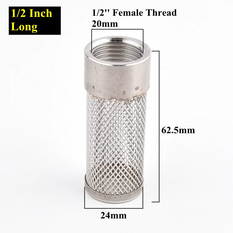 304 Stainless Steel Mesh Filter Aquarium Fish Tank Filter Garden Irrigation Impurity Filter Water Cleaning Mesh Metal Filter