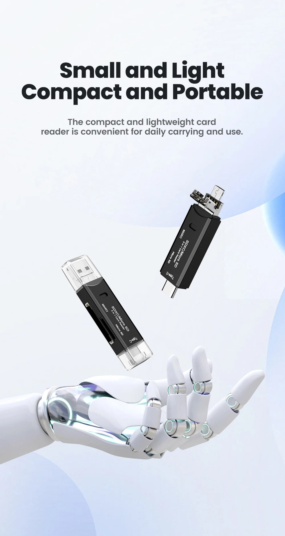 Olaf 5 In 1 Card Reader Otg Type C Micro Sd Card Reader Flash Drive Smart Memory Card Reader Usb 2.0 Tf Cf Cardreader Adapter
