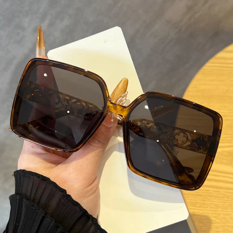 Car Sun Glasse 1/5pcs Sets Square Simple Design Sunglasses Women Large Frame Outdoor Sunshade Glasses Male Retro Eyeglasses