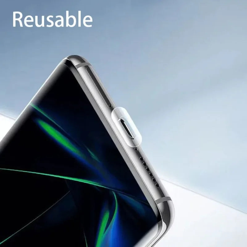 20/5Pcs Luminous Charging Port Protective Film Protector Cover Type-C Charging Port Protective Sticker for iPhone Samsung Phone