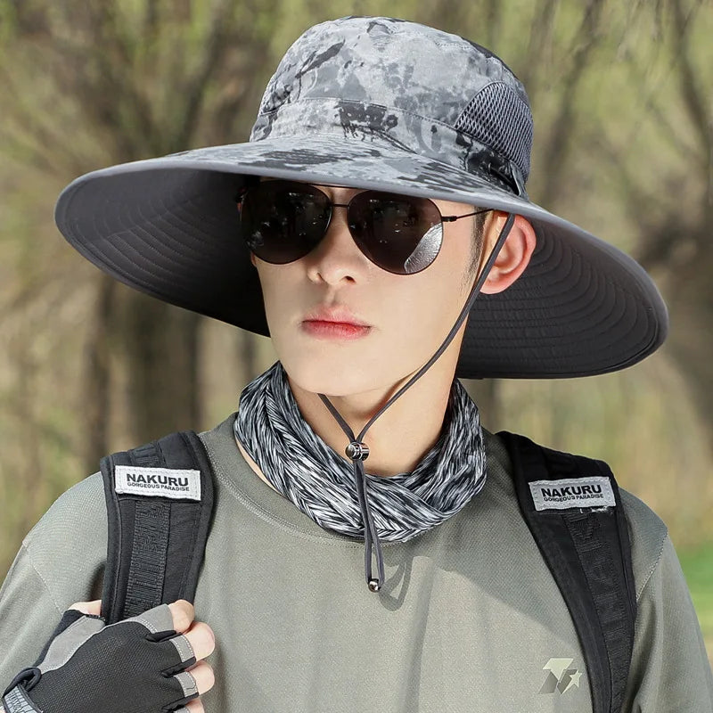 60-65cm Big Head Around The Hat Large Size Big Head Big Face Fat Large Sun Hat Male fisherman's Hat Sunscreen Cap