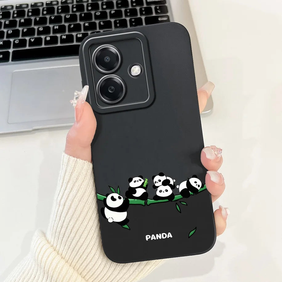 For Funda OPPO A3 A3x 4G Case 2024 Cute Panda Rabbit Soft Silicone Candy Painted Phone Covers For OPPO A40 5G OPPOA3 A 3x Bumper