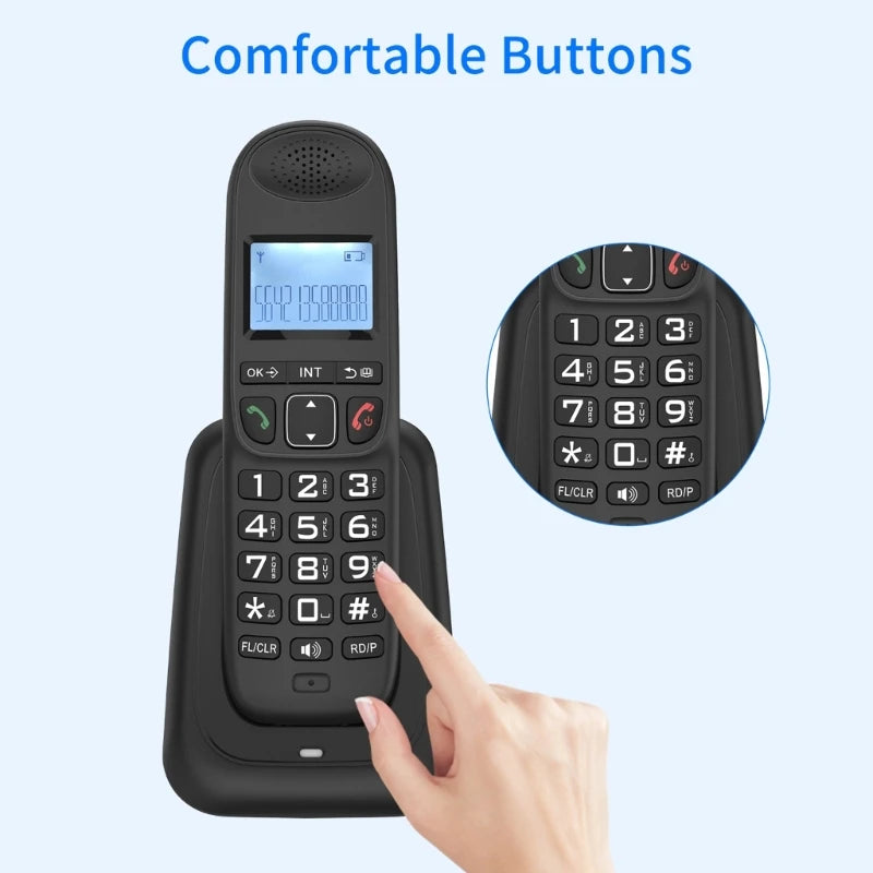 F3MA Wireless Telephone Set Fixed Landline with Caller and Number Storage Backlit