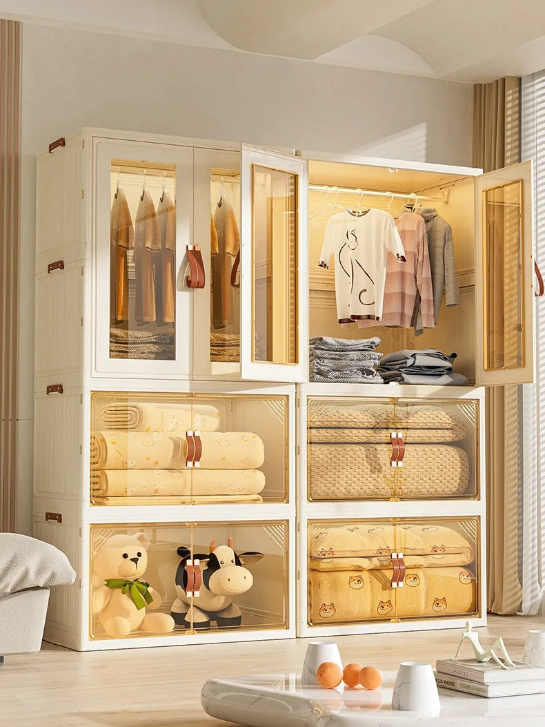 Household Floor Standing Baby Toys Clothes Hanging Clothes Locker Cabinet Large capacity Living Room Children's Wardrobe