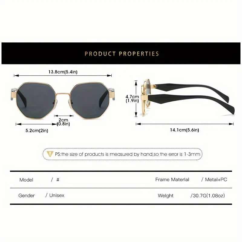 Retro Polygonal Sunglasses European and American Personalized Trendy Women's Sunglasses Fashion Glasses