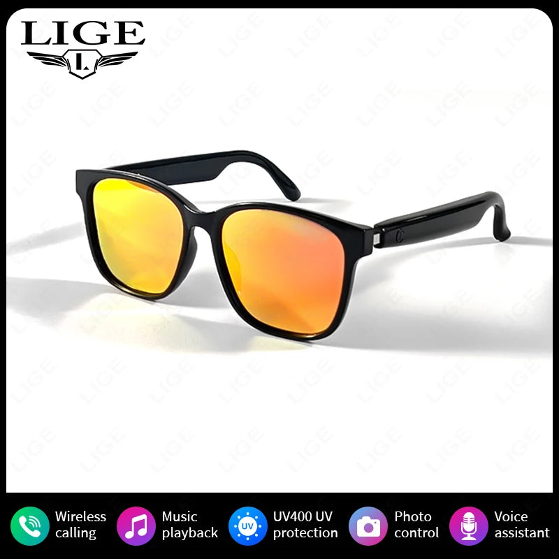 New Smart Glasses Intelligent Driving Navigation Wireless Music Play Outdoor Sunglasses Bluetooth Call Anti-blue Light Eyeglass