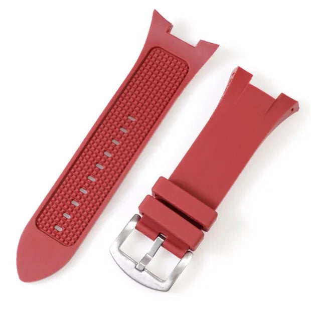 Durable Silicone Watchbands for Armani Ax1802/Ax1050/Ax1803 Series with Concave Interface 31*14mm Watch Strap
