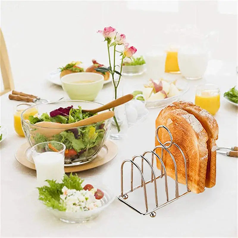 Stainless Steel Toast And Bread Rack Rectangle Food Display Tool For Air Fryer Accessories Food Tool Toast Rack For Kitchen