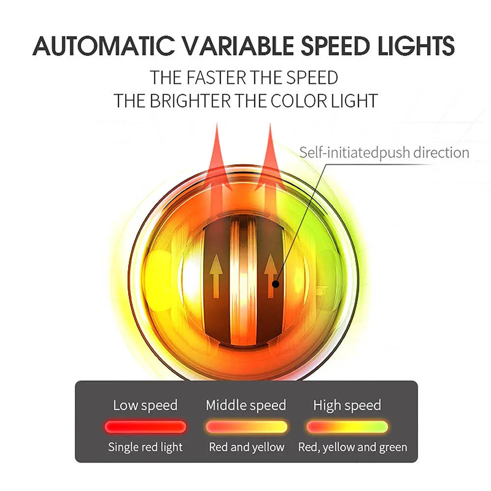 LED Wrist Ball Centrifuge Gyro Wrist Press Automatic Start Range Gyro Ball Arm Hand Muscle Strength Forearm Trainer Fitness Equi