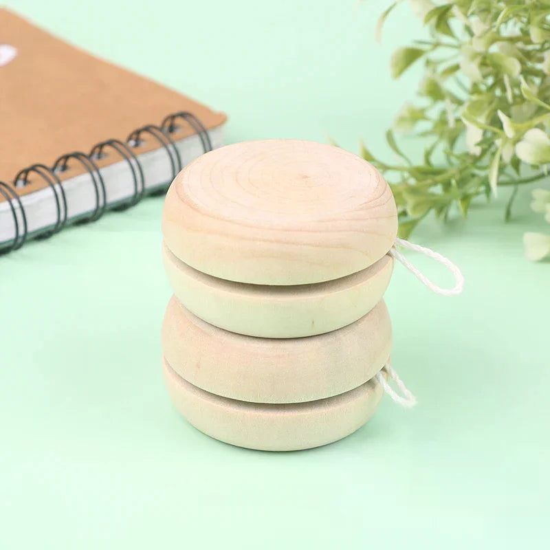 Wooden Yoyo Toy, Color Mini Round DIY Baby Yoyo Ball, Kids Gift