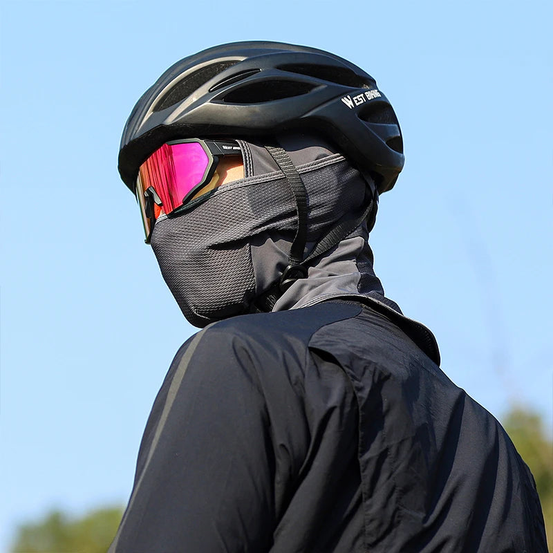 WEST BIKING Summer Cycling Face Mask Cool Breathable Sports Balaclava Men Women Bicycle Motorcycle Sun UV Protection Cycling Cap
