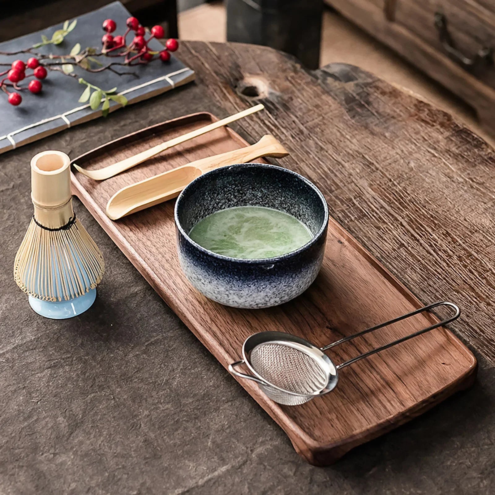 4pcs 6Pcs Handmade Home Easy Clean Matcha Tea Set Tool Stand Kit Bowl Whisk Scoop Gift Ceremony Traditional Japanese Accessories
