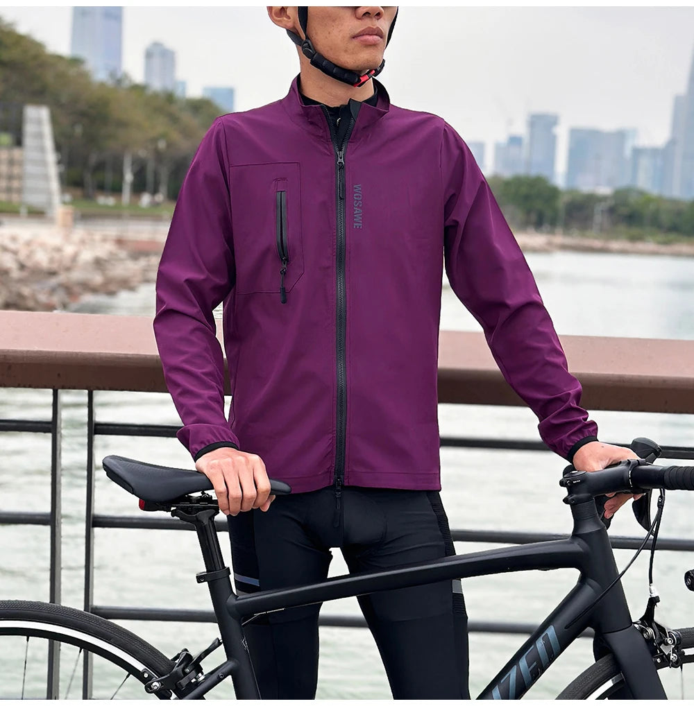 WOSAWE Outdoor Cycling Jackets Breathable Quick Dry Sunscreen Sports Jacket Bike Riding Clothes Fashion Men's Windbreaker