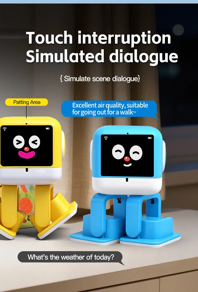 Smart AI Robot WiFi Early Education Toys for Children Speech Recognition & Voice Interactive Educational Learning Machine
