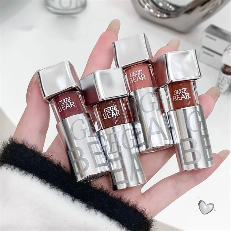 Mirror Water Lip Gloss Black Ice Cube Tube Moisturizing Long Lasting Liquid Lipstick Lipgloss Plump Up Lips Makeup Cosmetics