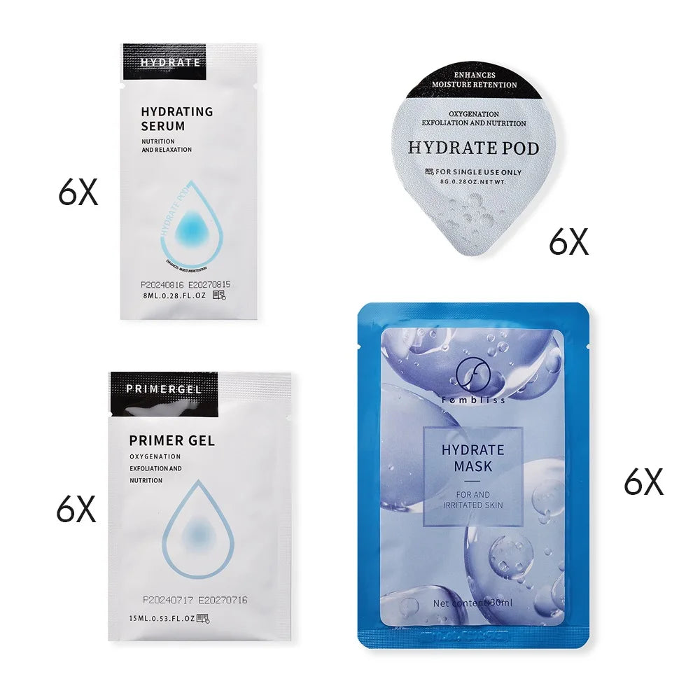 3.0 Glam Revive Hydrate Detox kit Pods Serum For Oxygen Bubble Pen Aqua Facial Machine Skincare CO2 Serum Capsule Gels Facial SP