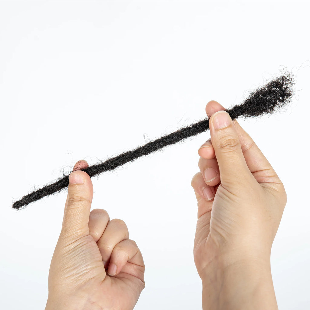 Human Hair Dreadlock Extension 0.6cm Width 4-20inch Real Human Hair Bulk Permanent Loc Extensions Wholesale for Men/Women