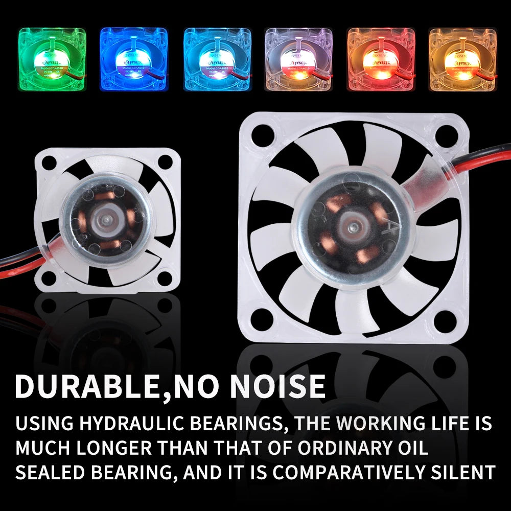 LED 4010/3010/2510 12V/24V FAN RGB High Cooling Performance 3D Printer Fan for Prusa Emder Voron Vzbot
