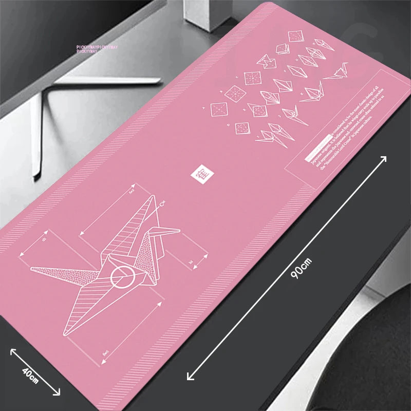 Paper Crane Large Mousepad Gamer Mousepads Keyboard Mat Desk Rug Waterproof Pc HD Desk Mats Company Mouse Pad For Gift
