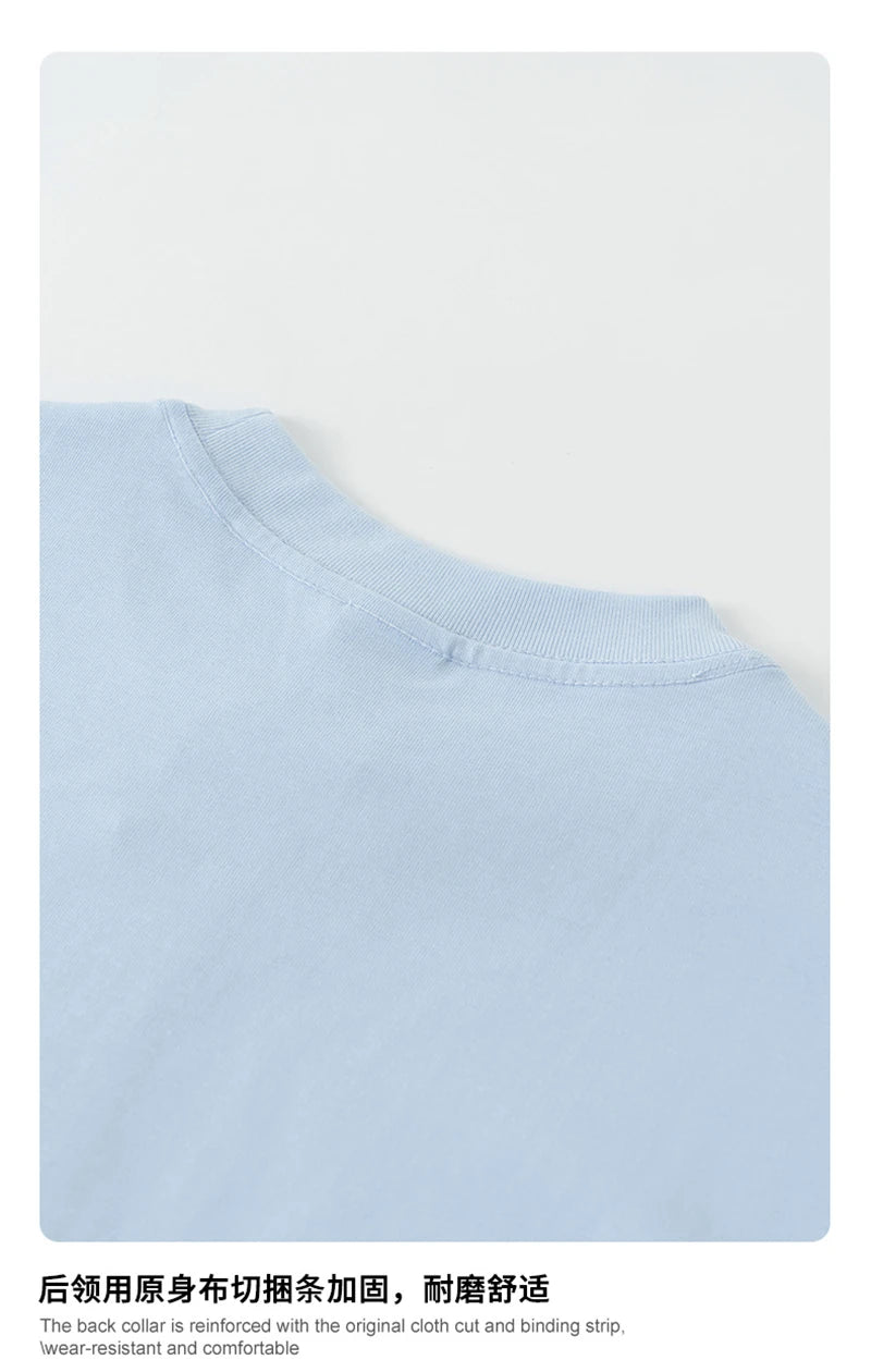 ZODF Women 2025 Spring 305gsm Cotton T-Shirts American Retro Hotsweet Girl Solid Comfortable T Shirt Brand Tees HY0968