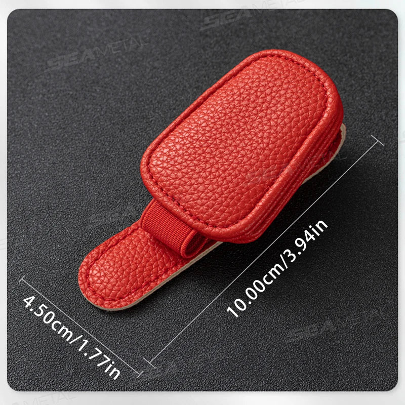 SEAMETAL Car Glasses Clip Sun Visor Sunglasses Holder Card Ticket Bracket Magnetic Suction Storage Clips For Eyeglasses Hanger