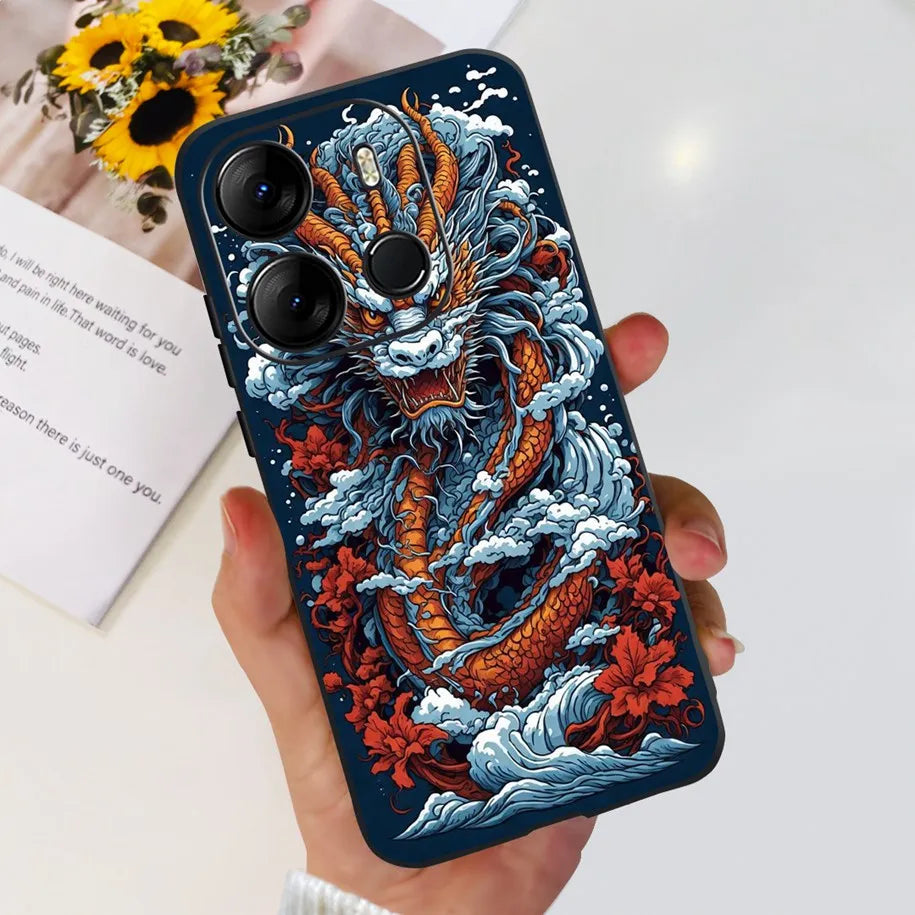 For Tecno Pop 7 Pro Pop7 Case Fashion Marble Soft Silicone Matte Coque For Tecno Spark Go 2023 Funda Pop7Pro BF6 BF7 BF7h Bumper