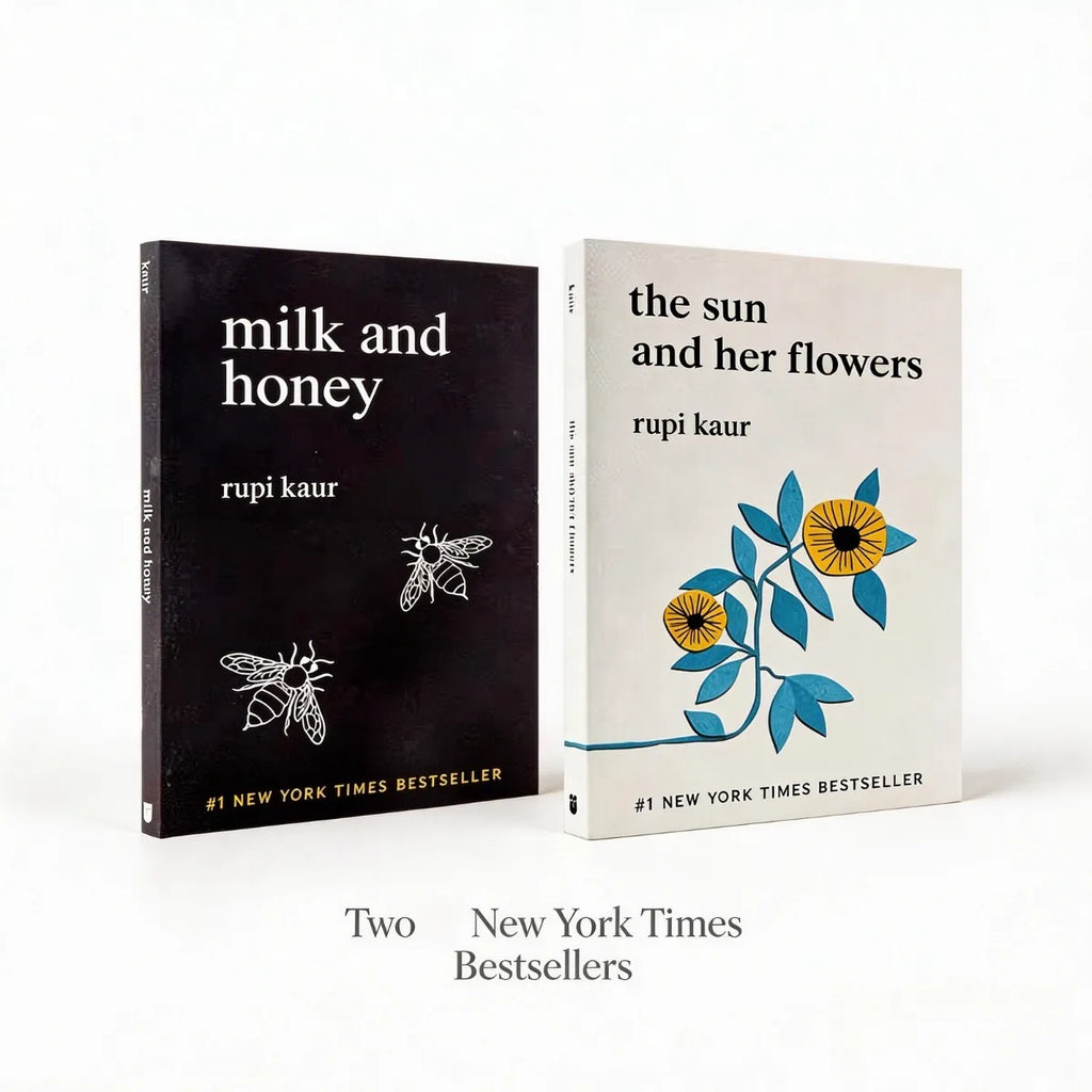 Rupi Kaur 2 Books Set: Milk and Honey & The Sun and Her Flowers | Bestselling English Poetry Collection