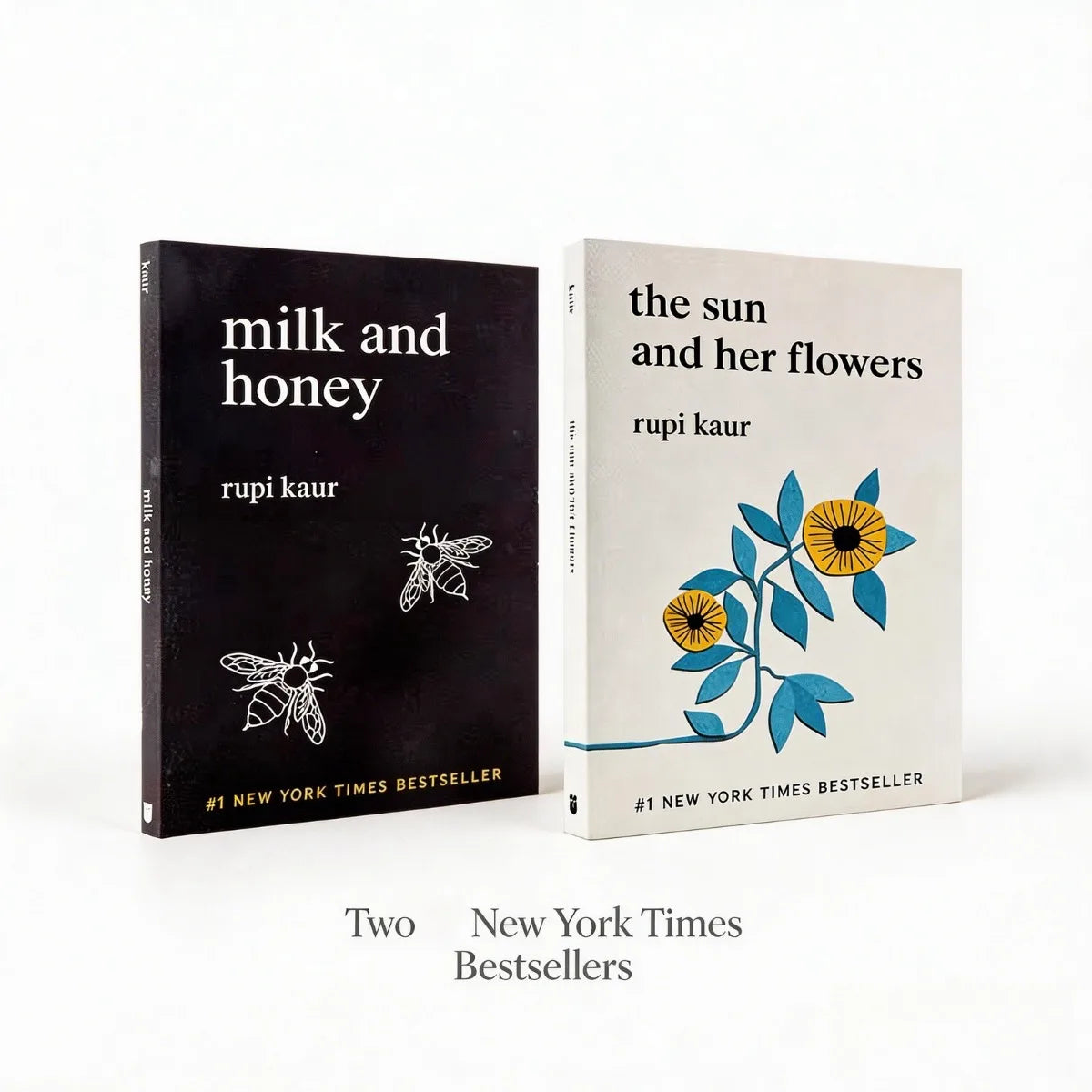 Rupi Kaur 2 Books Set: Milk and Honey & The Sun and Her Flowers | Bestselling English Poetry Collection