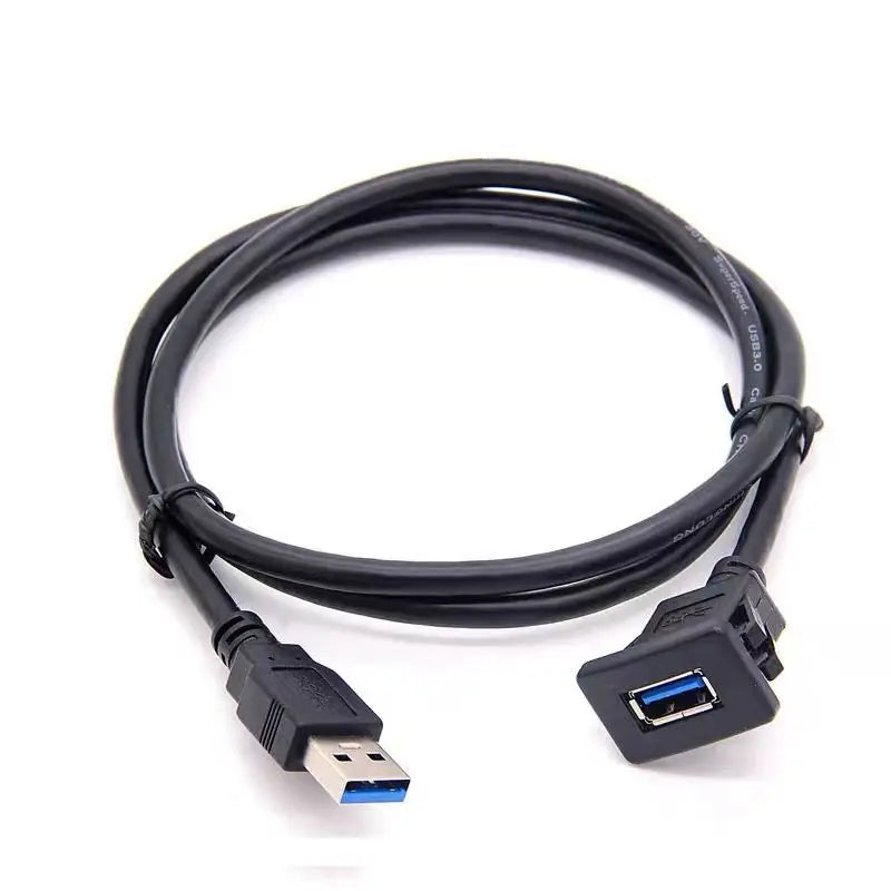Car Dashboard Extension Cable USB Panel Waterproof Cable Usb3.0 Extension Lead For Car 1m