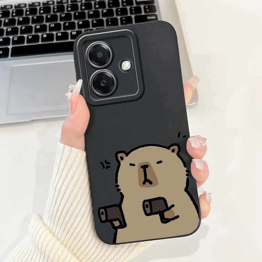 For Funda OPPO A3 A3x 4G Case 2024 Cute Panda Rabbit Soft Silicone Candy Painted Phone Covers For OPPO A40 5G OPPOA3 A 3x Bumper