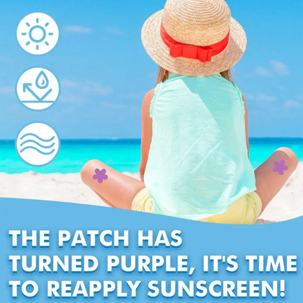 20pcs UV Detecting Patches UV Test Stickers For Sunscreen Sunny Detection Patch Sun Protection Reminder Safe
