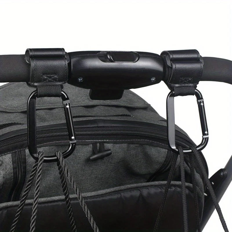 Universal Stroller Hooks Clip - Heavy Duty Hanging Accessory for Diaper Bags, Compatible with Prams/Shopping Carts/Car Seats