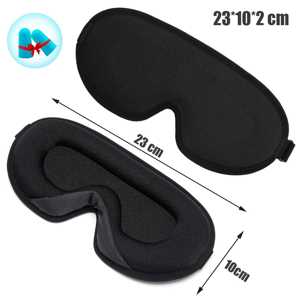 3D Memory Foam Silk Sleep Mask Soft Women Men Eye Patches Comfort Three Dimensional Design Face Mask Eyeshade Night Breathable