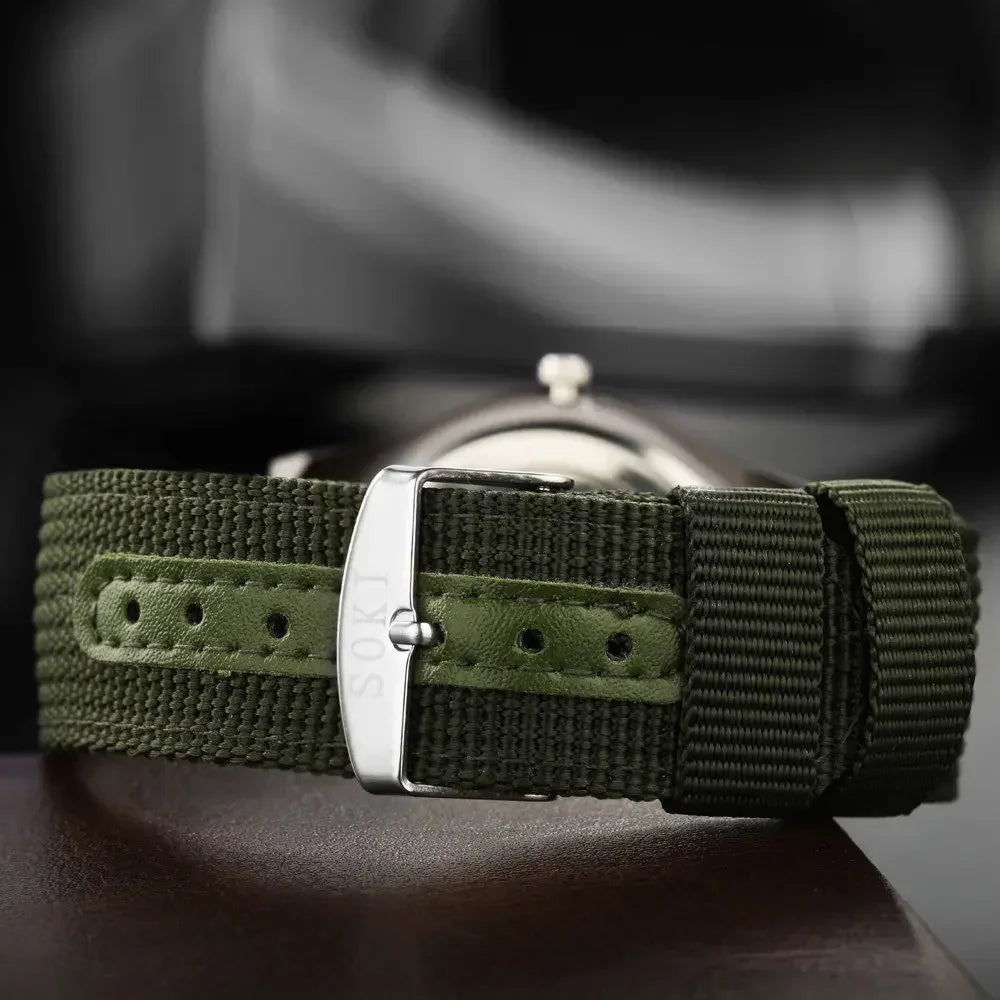 Watch for Men Top Quality Luxury Brand Quartz Mens Watches Luminous Canvas Band Relogio Masculino Fashion Male Clock Reloj