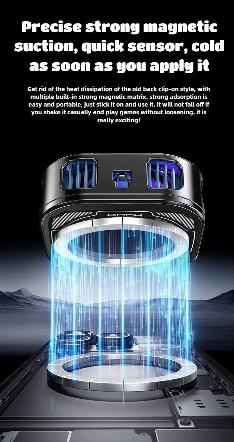 Magnetic Back clip Mobile Phone Cooler Silent Semiconductor Cooling Radiator Phones The Ultimate Summer Cooling Gadget