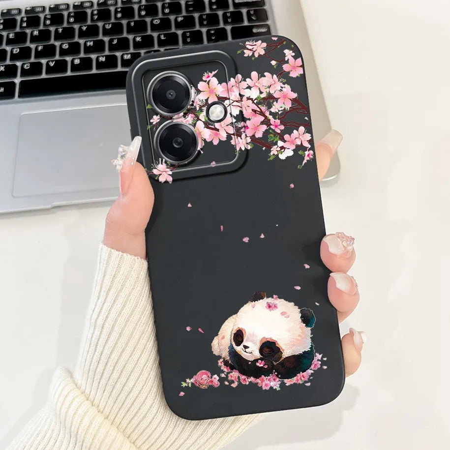 For Funda OPPO A3 A3x 4G Case 2024 Cute Panda Rabbit Soft Silicone Candy Painted Phone Covers For OPPO A40 5G OPPOA3 A 3x Bumper