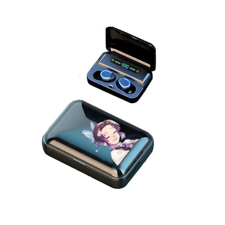 Demon Slayer Kamado Tanjirou Kamado Nezuko Cartoon Cute Bluetooth Headset Sports Fitness Convenient Wireless Charging Headset